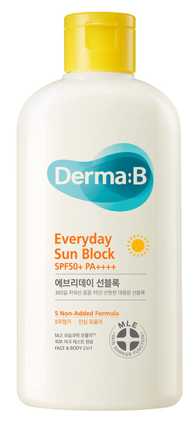 Derma B Everyday Sun Block SPF50+ 200ml front view