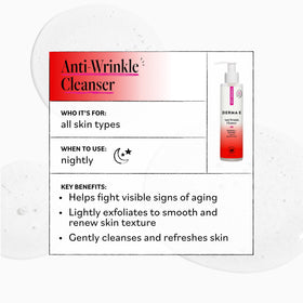Derma E Anti-Wrinkle Cleanser 6 oz with pump