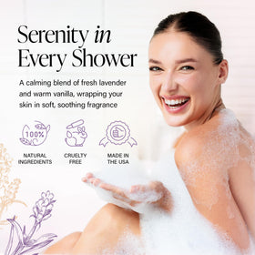 Derma-Nu Lavender & Vanilla Body Wash 8 oz back view