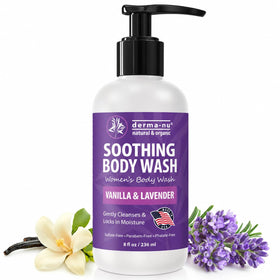 Derma-Nu Lavender & Vanilla Body Wash 8 oz front view