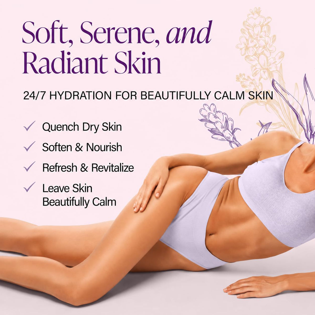 Derma-Nu Lavender & Vanilla Body Wash 8 oz lifestyle scene