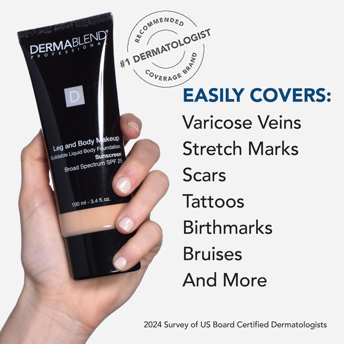 Dermablend Leg & Body Makeup Foundation SPF 25 texture on skin