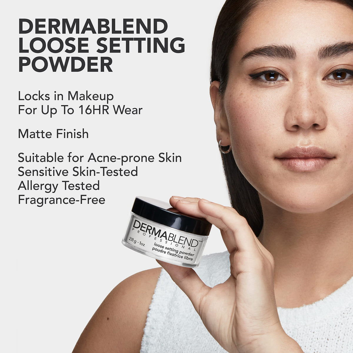 Dermablend Loose Setting Powder Translucent with brush