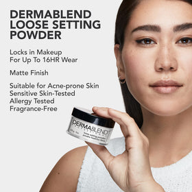 Dermablend Loose Setting Powder with brush