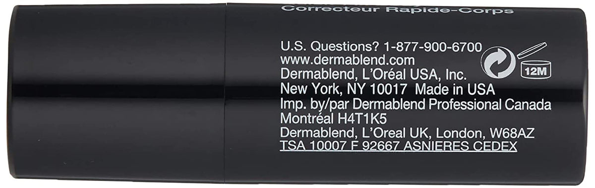 Dermablend Quick-Fix Body Foundation Stick 20W Cream open showing stick