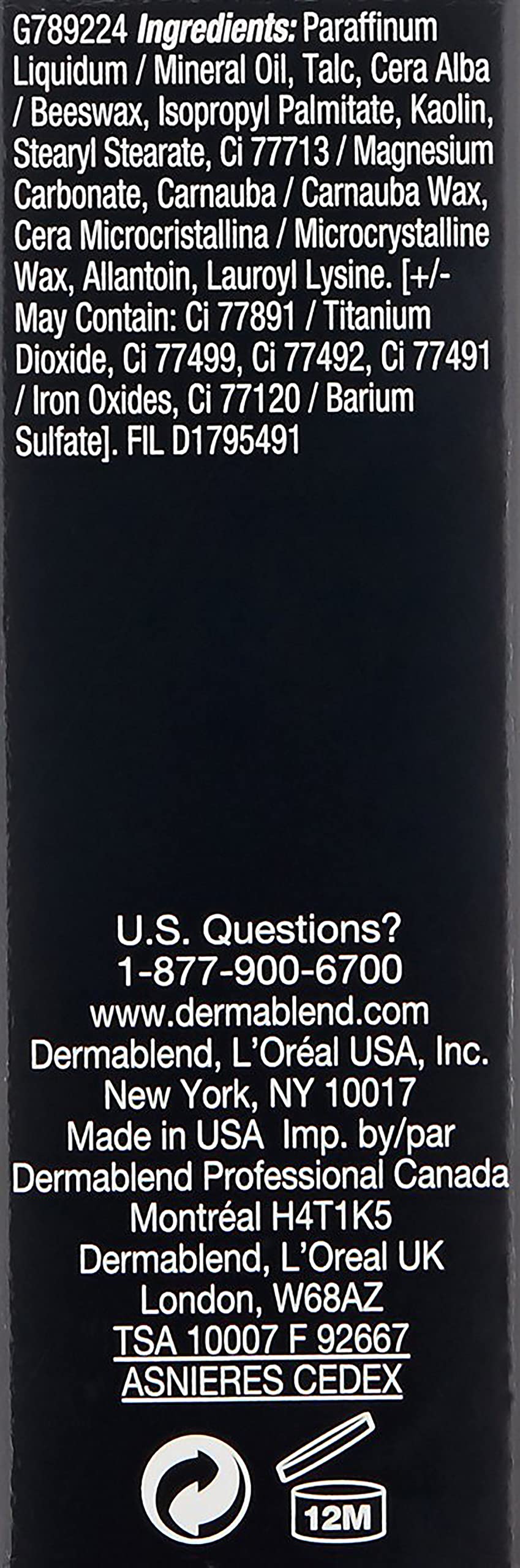Dermablend Quick-Fix Body Makeup Foundation Stick with setting powder