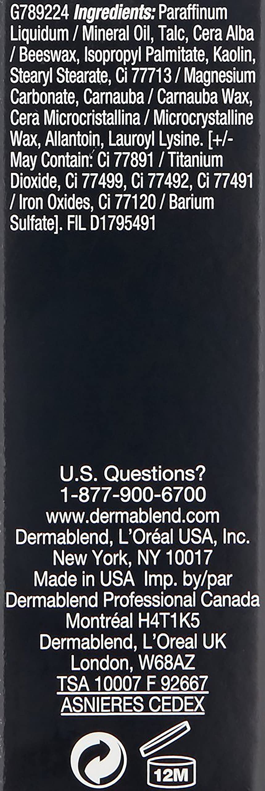 Dermablend Quick-Fix Body Makeup Stick with setting powder