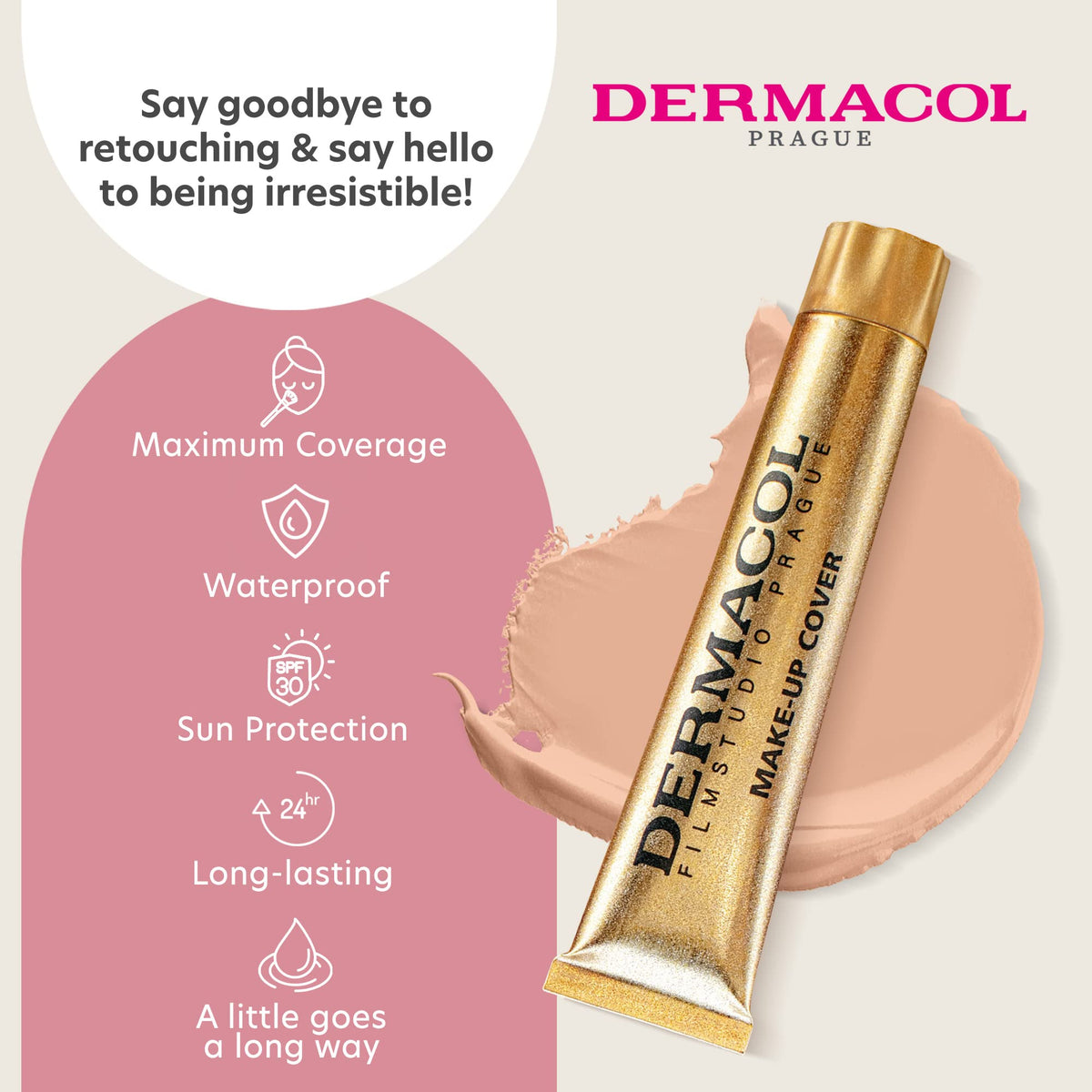 Dermacol Full Coverage Foundation No.211 texture close-up