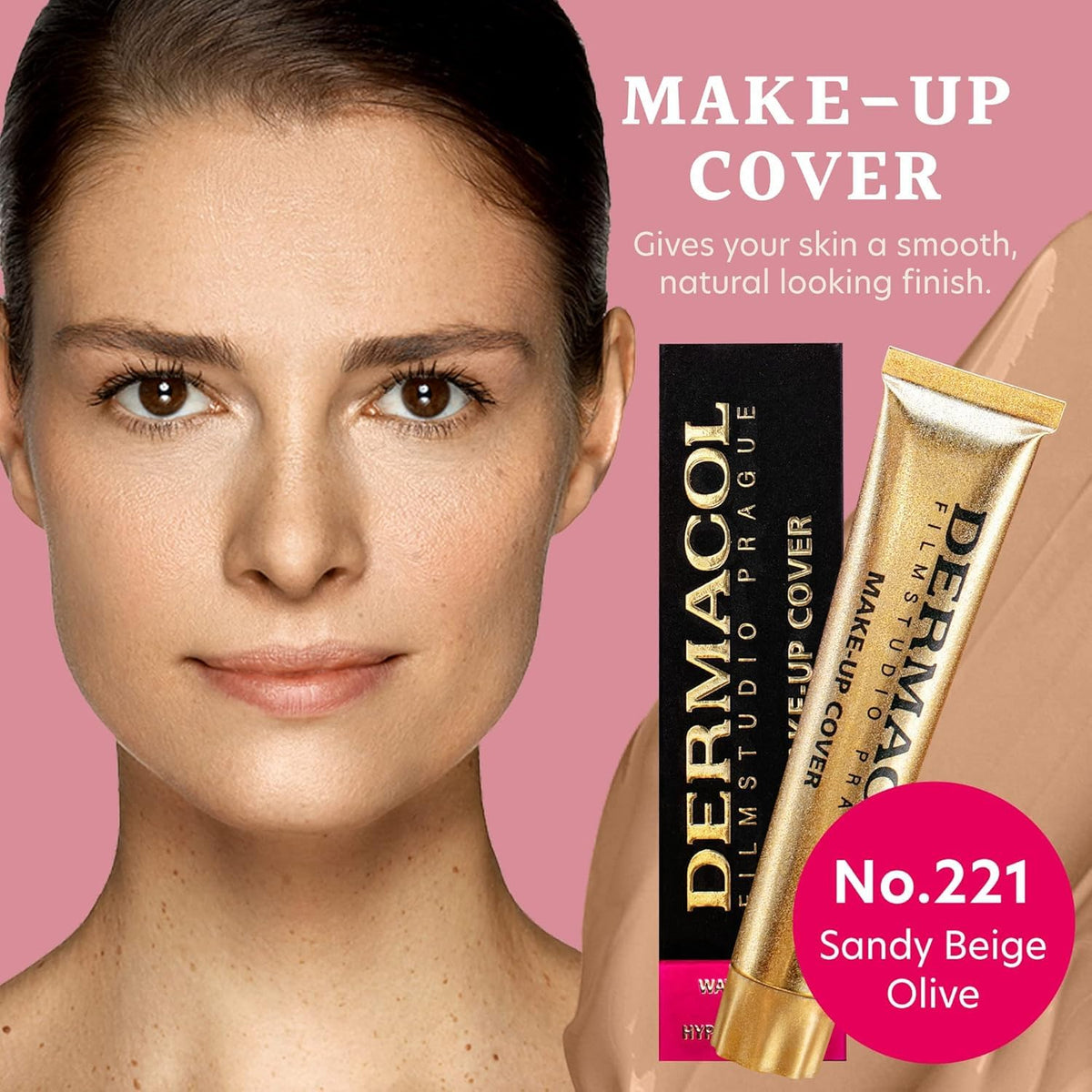 Dermacol Full Coverage Foundation No.221 shade selection display