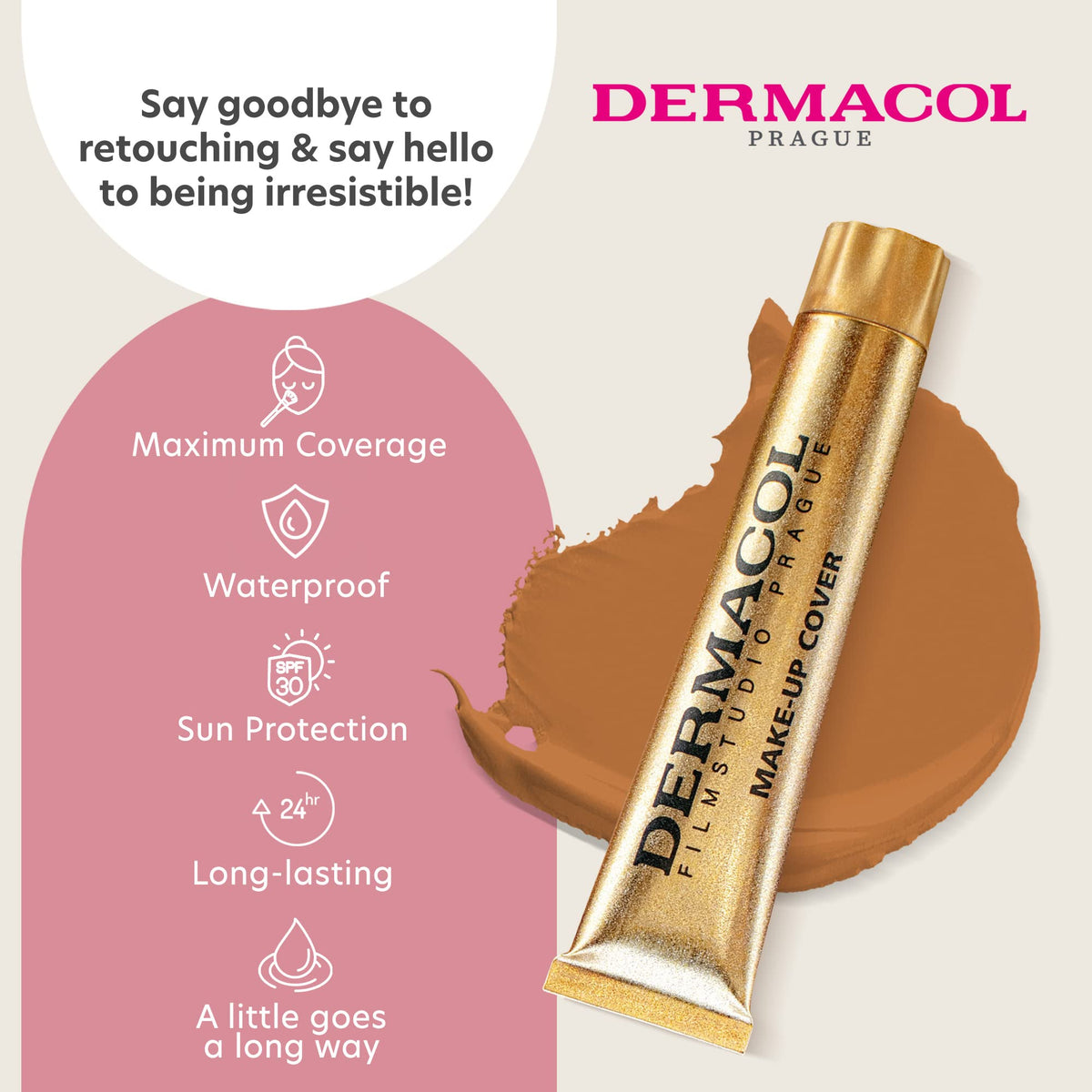 Dermacol Full Coverage Foundation packaging and product details