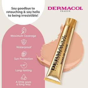 Dermacol Full Coverage Foundation SPF 30 No.207 swatch on skin
