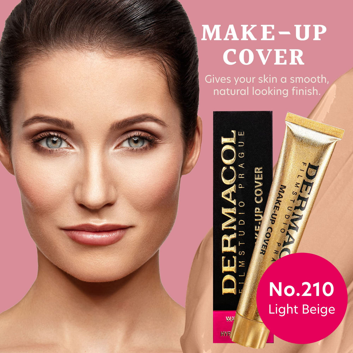 Dermacol Full Coverage Foundation SPF 30 No.210 side view