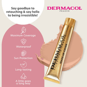 Dermacol Full Coverage Foundation SPF 30 No.210 tube close-up