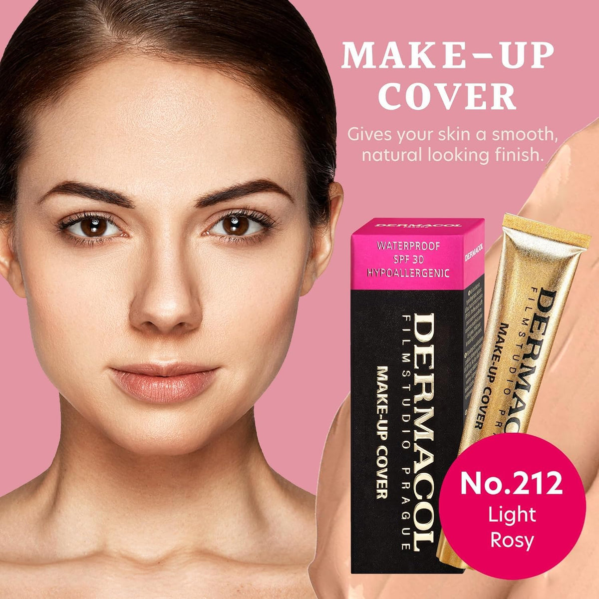 Dermacol Mini Full Coverage Foundation 13g side view highlighting packaging