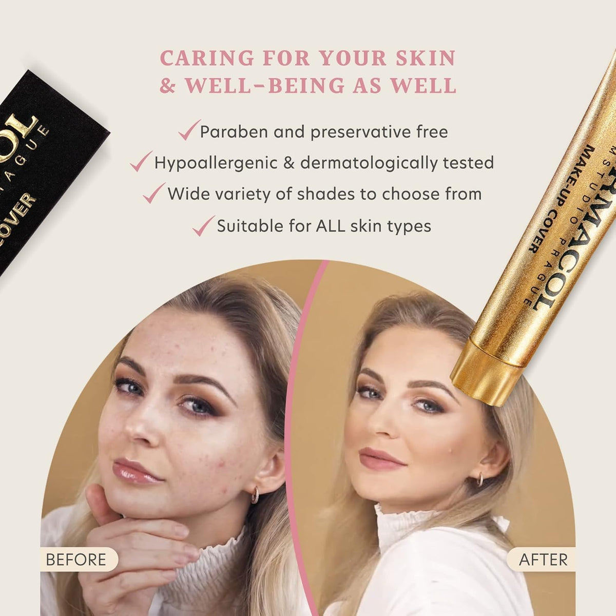 Dermacol Mini Full Coverage Foundation 13g texture close-up