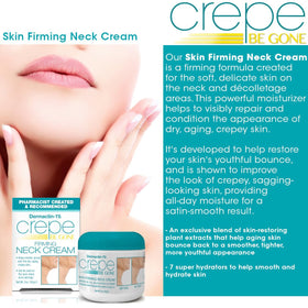 Dermactin Crepe Be Gone Firming Neck Cream application on skin