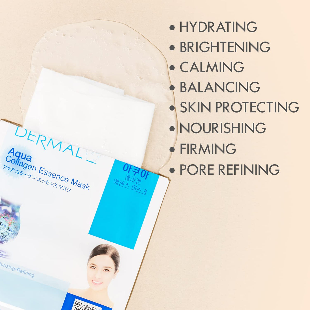 DERMAL face mask application on a model