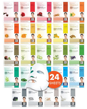 DERMAL Korean Essence Sheet Mask Variety Pack front view