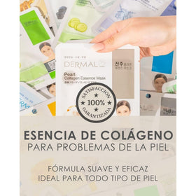 DERMAL Korean essence sheet masks displayed in a flat lay