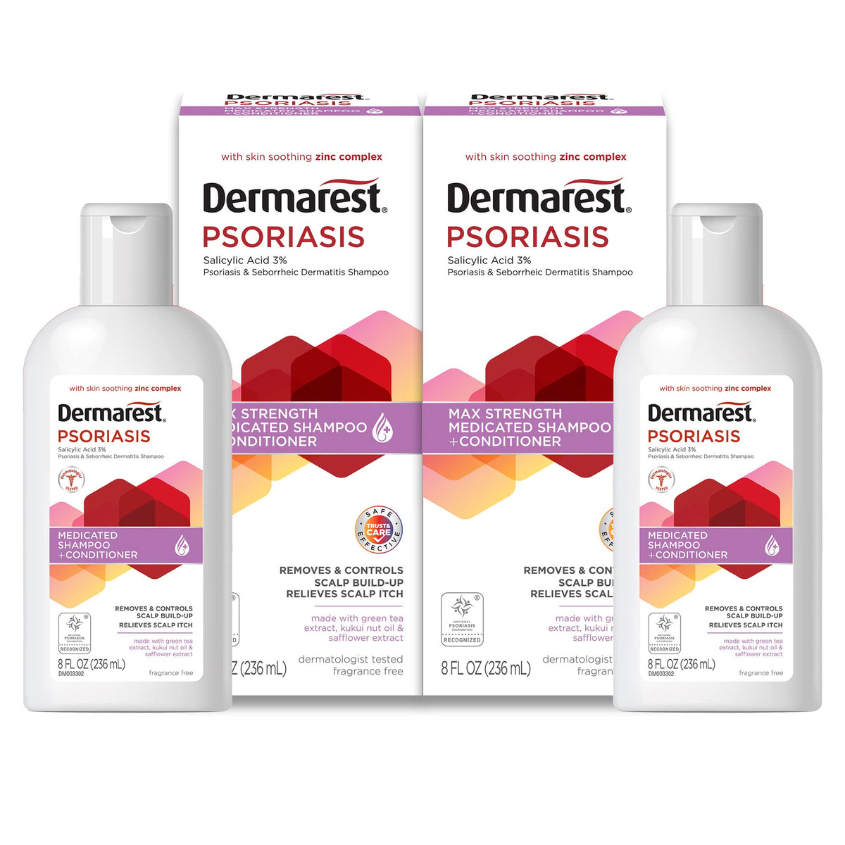 Dermarest Psoriasis Medicated Shampoo and Conditioner 8 Fl Oz front view