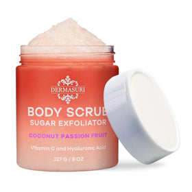 Dermasuri Exfoliating Sugar Scrub Coconut Passion Fruit front view