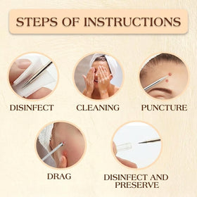 DERMATED 6 Pcs Pimple Popper Tool Kit packaging
