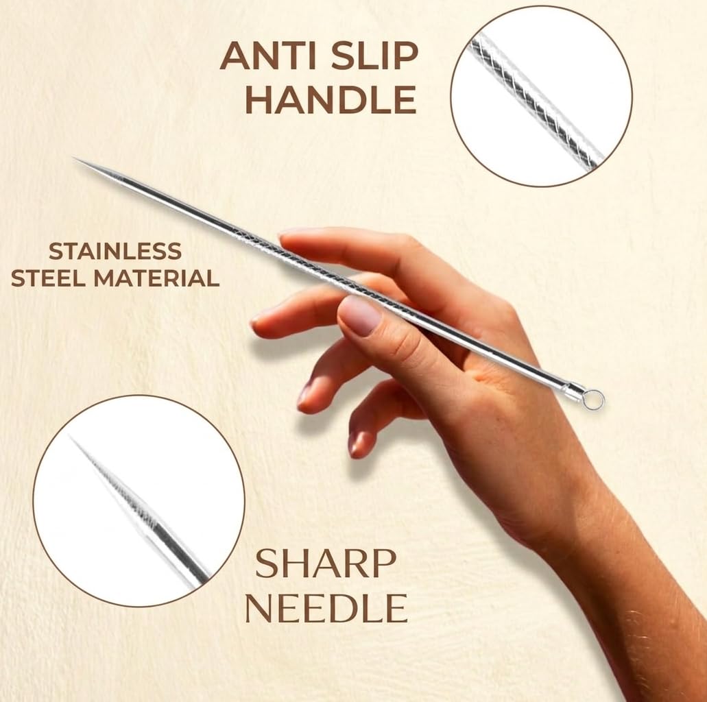 DERMATED Pimple Popper Tool set displayed on a clean surface