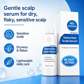Dermgentle Scalp Serum 8X bottle side view
