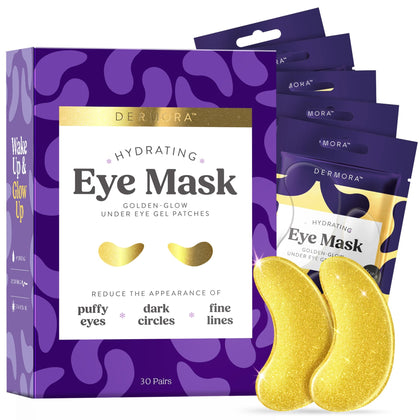 DERMORA Golden Glow Under Eye Patches front packaging view