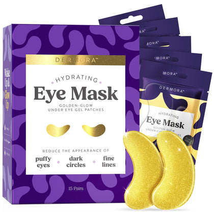 DERMORA Golden Glow Under Eye Patches front view packaging