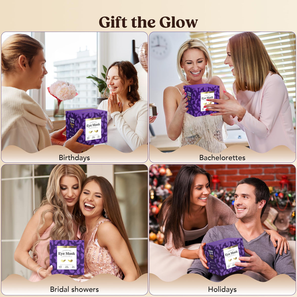DERMORA Golden Glow Under Eye Patches in a travel bag
