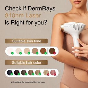 DermRays Laser Hair Removal Device V4S in use on skin