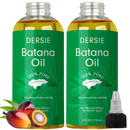 Dersie Batana Oil pack of 2 bottles, front view