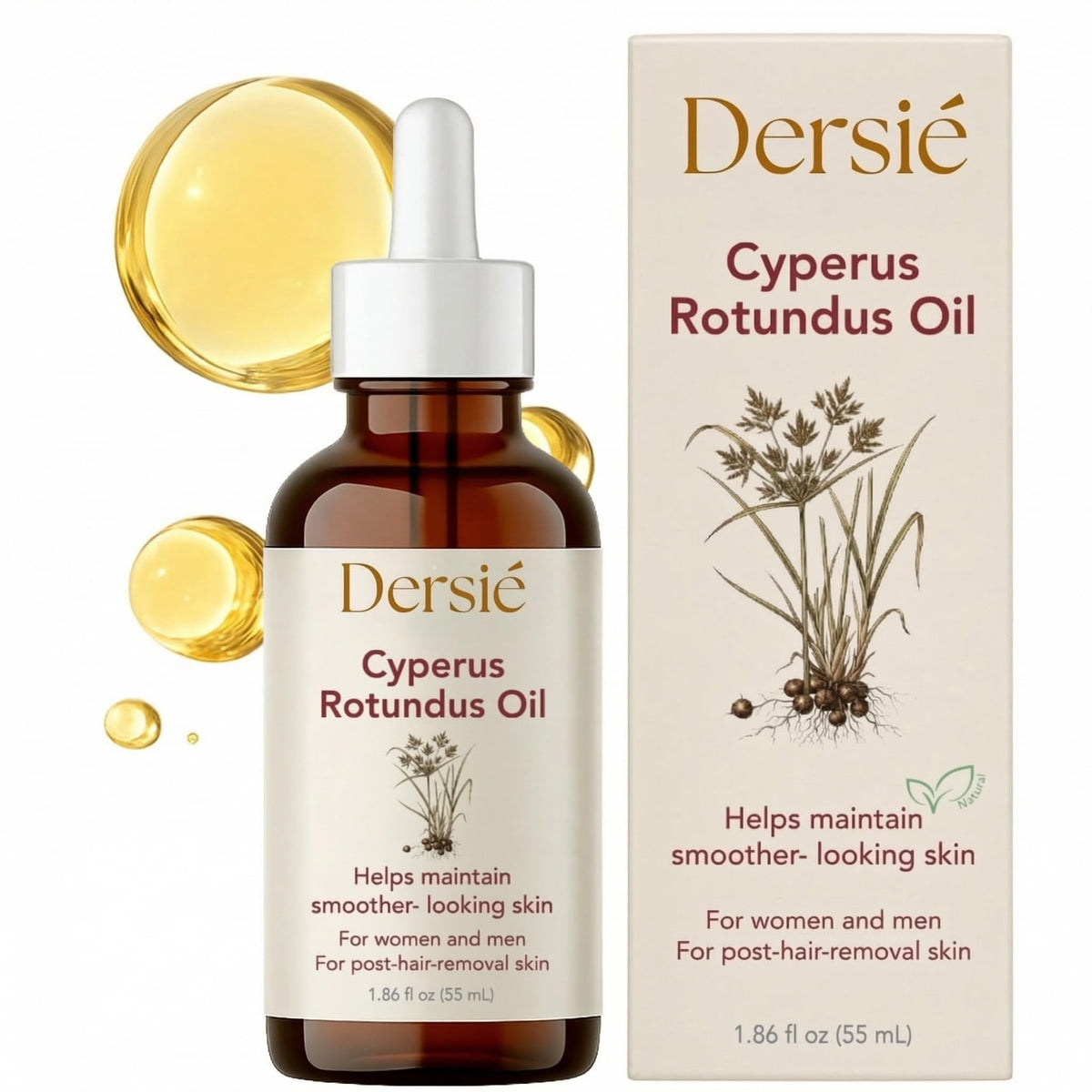 Dersie Cyperus Rotundus Oil 55 mL front view packaging
