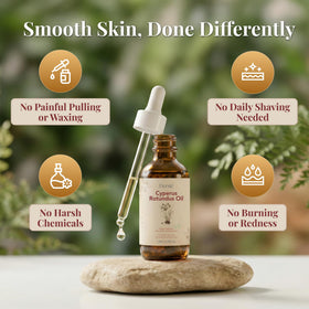 Dersie Cyperus Rotundus Oil with natural ingredients displayed