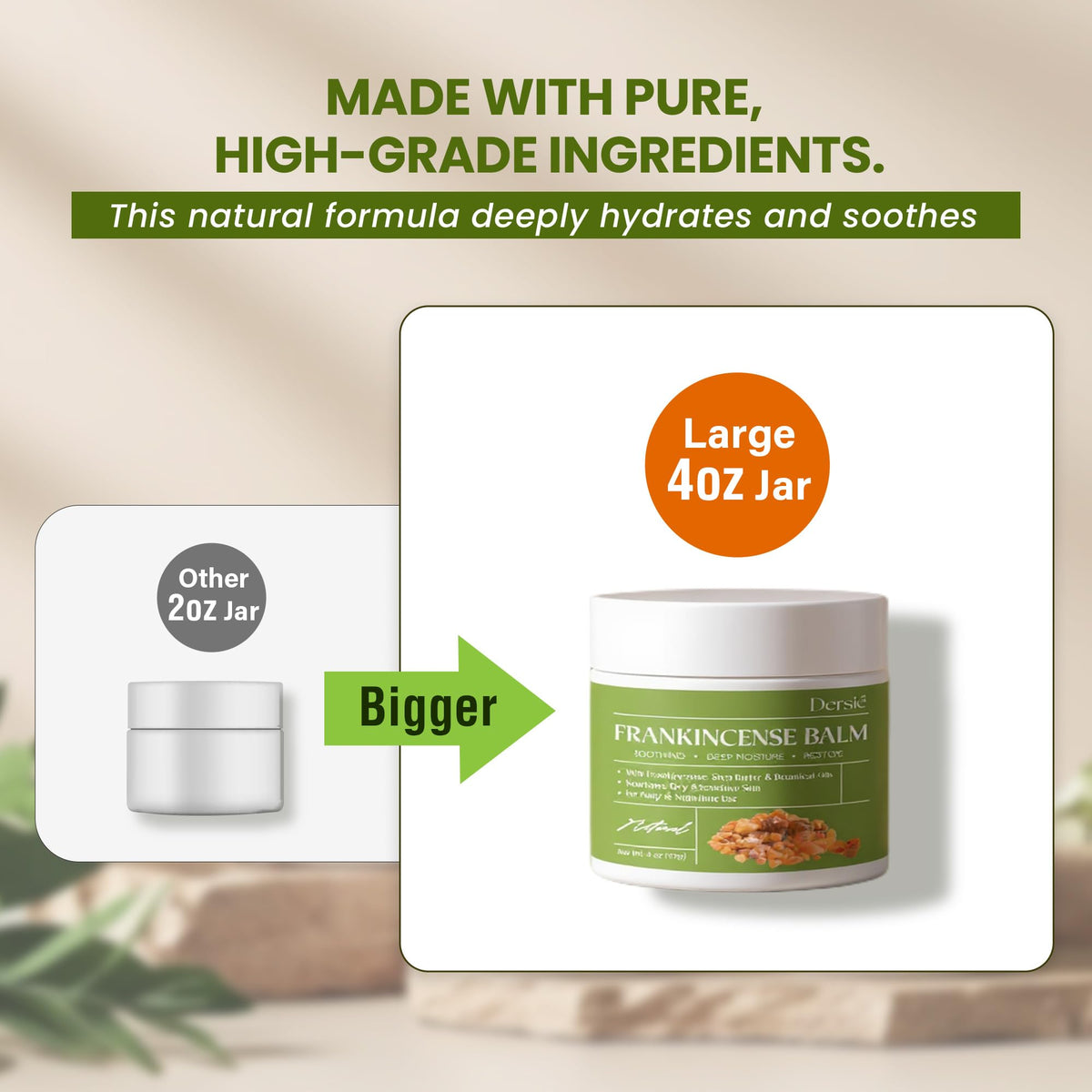 Dersie Frankincense Balm ingredients list