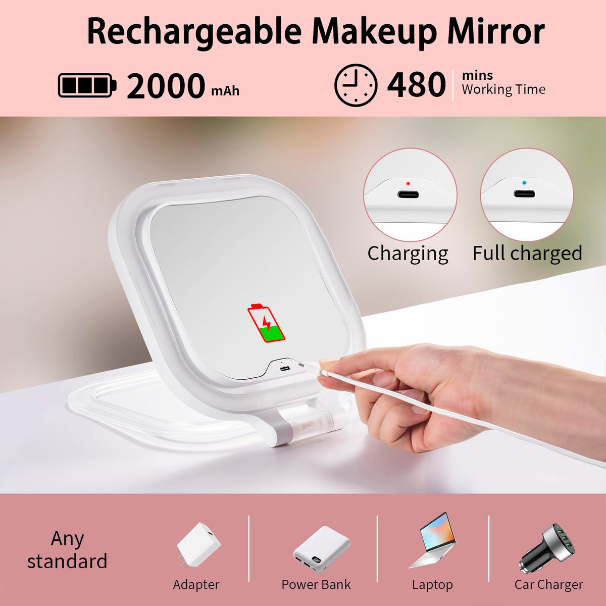 DESCHEN mirror folded for travel