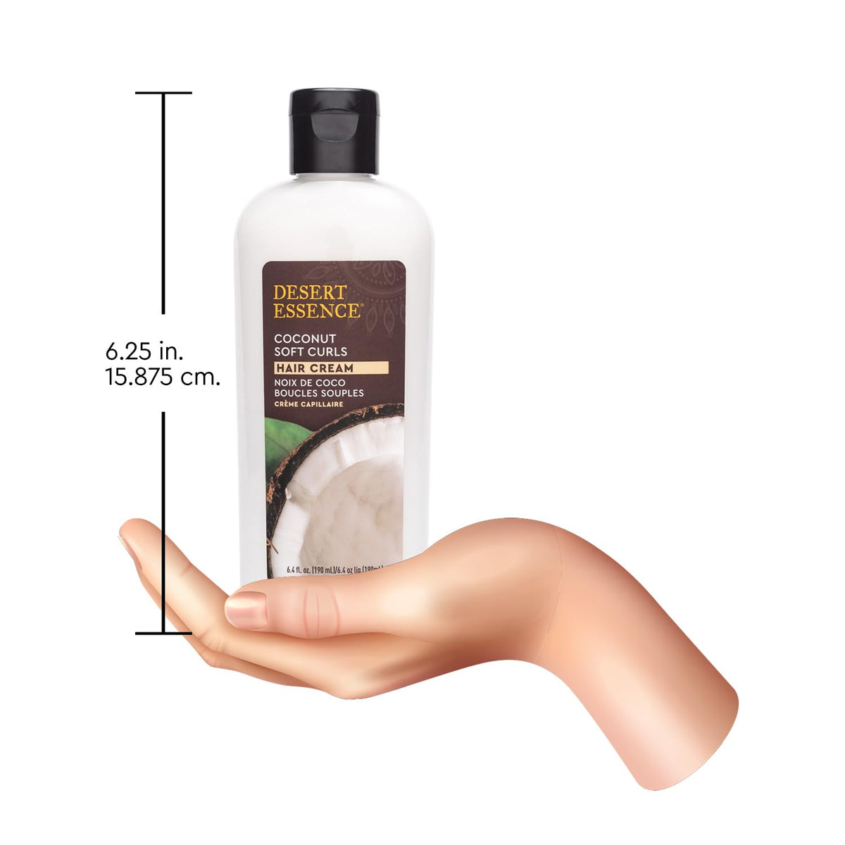 Desert Essence Coconut Soft Curls Hair Cream packaging details