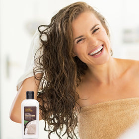 Desert Essence Coconut Soft Curls Hair Cream with coconut and oats
