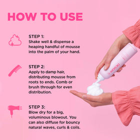 Design.Me PUFF.ME Hair Volumizing Mousse 250mL back view