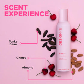 Design.Me PUFF.ME Hair Volumizing Mousse 250mL on a bathroom shelf