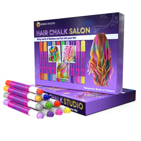 Desire Deluxe Hair Chalk Set with 10 colour pens in packaging