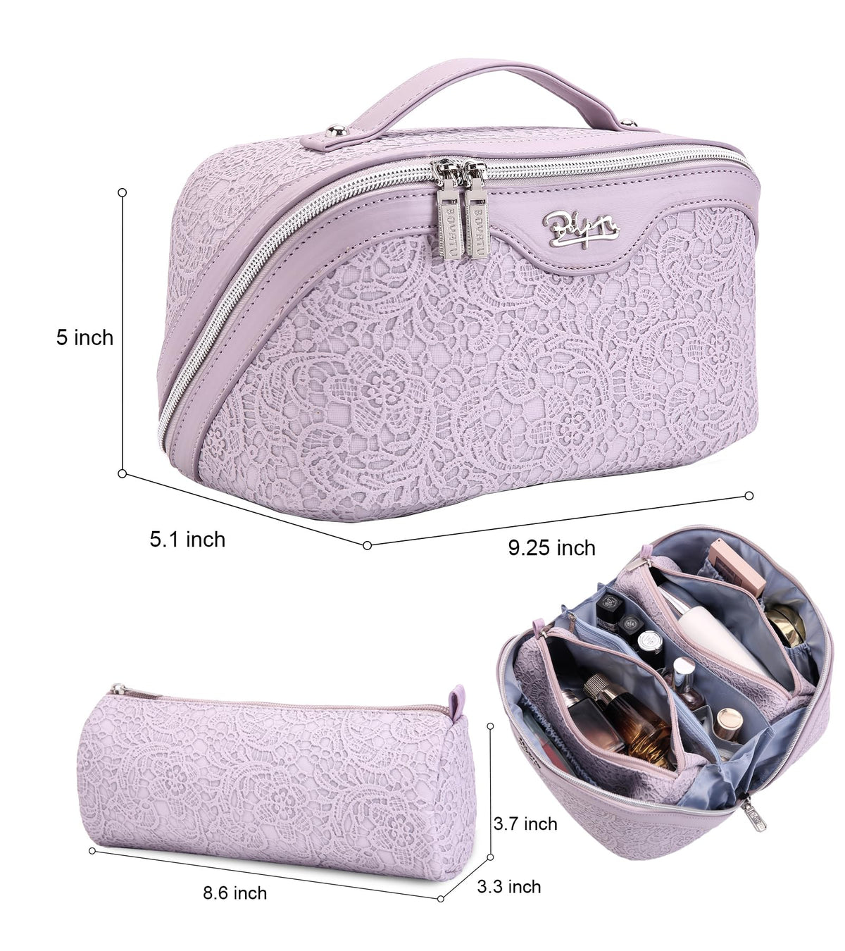 Detachable makeup pouches from BOYATU Travel Makeup Bags Set