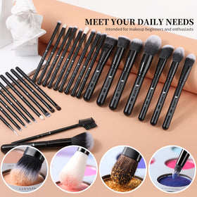 Detailed guide included with DUcare makeup brush set