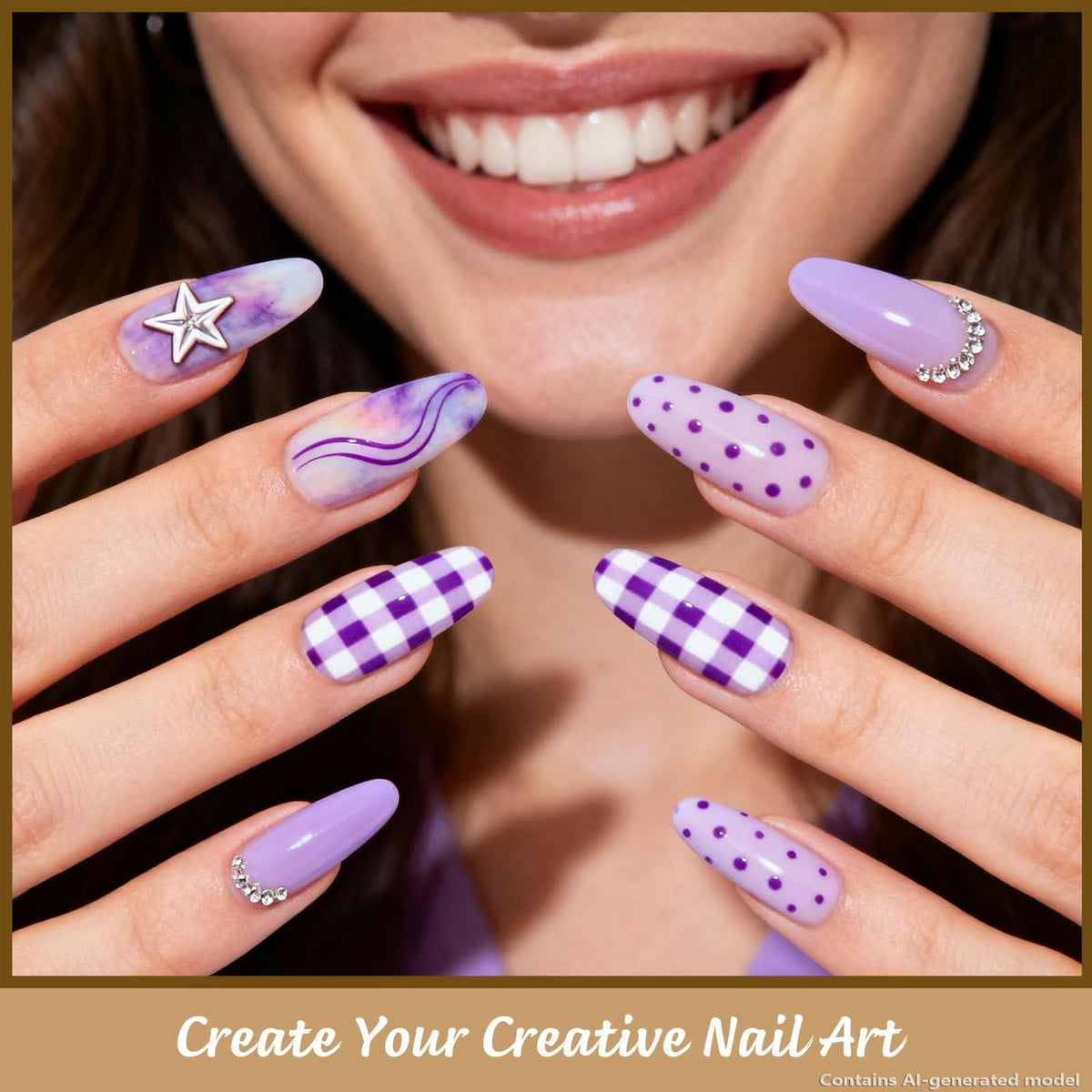 Detailed view of Artdone nail art brushes