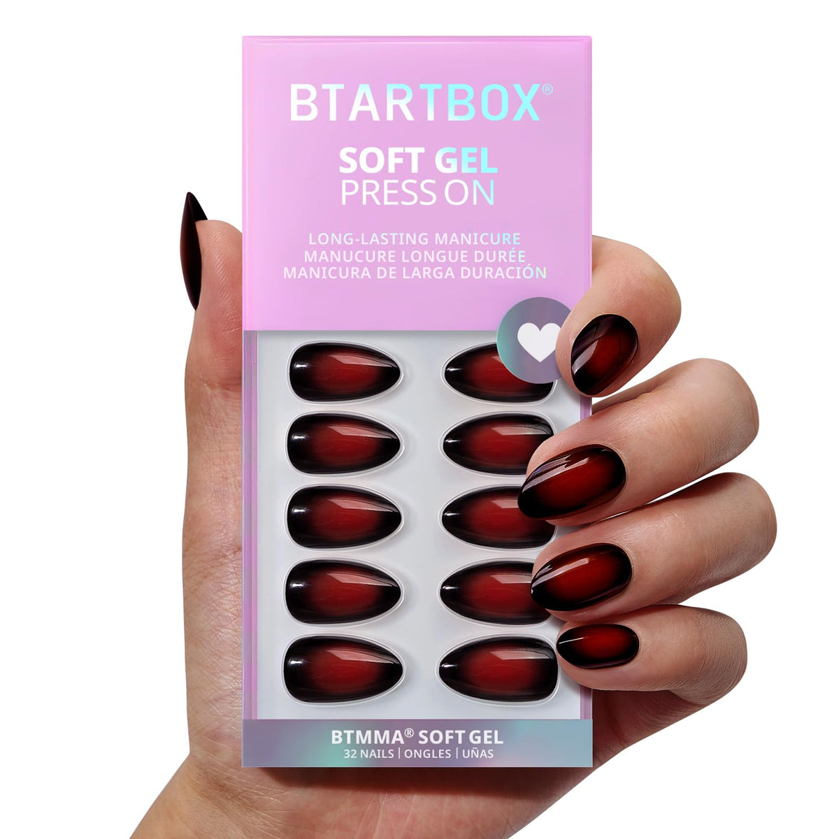 Detailed view of BTArtbox Vampire Kiss Press On Nails texture