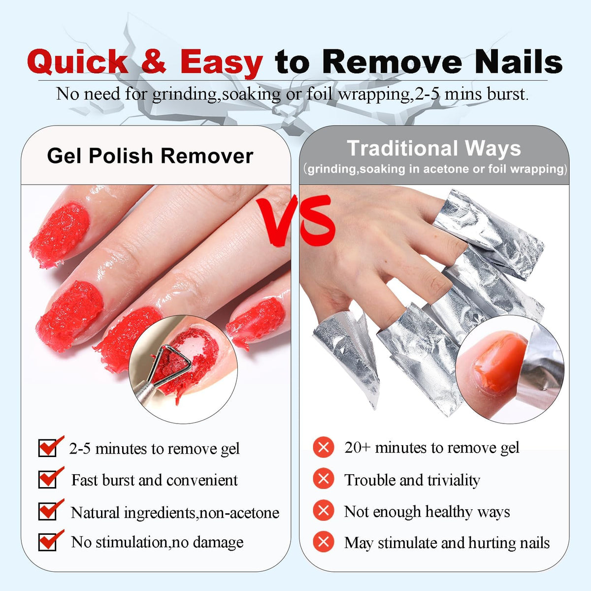 Detailed view of LOUINSTIC gel nail polish remover texture