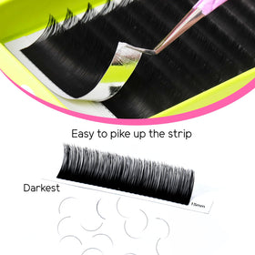 Detailed view of TDANCE Cashmere Volume Lash Extensions with mixed lengths