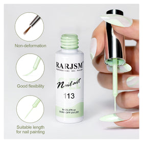 Detailed view of the thin brush in RARJSM Nail Art Liner Gel Polish