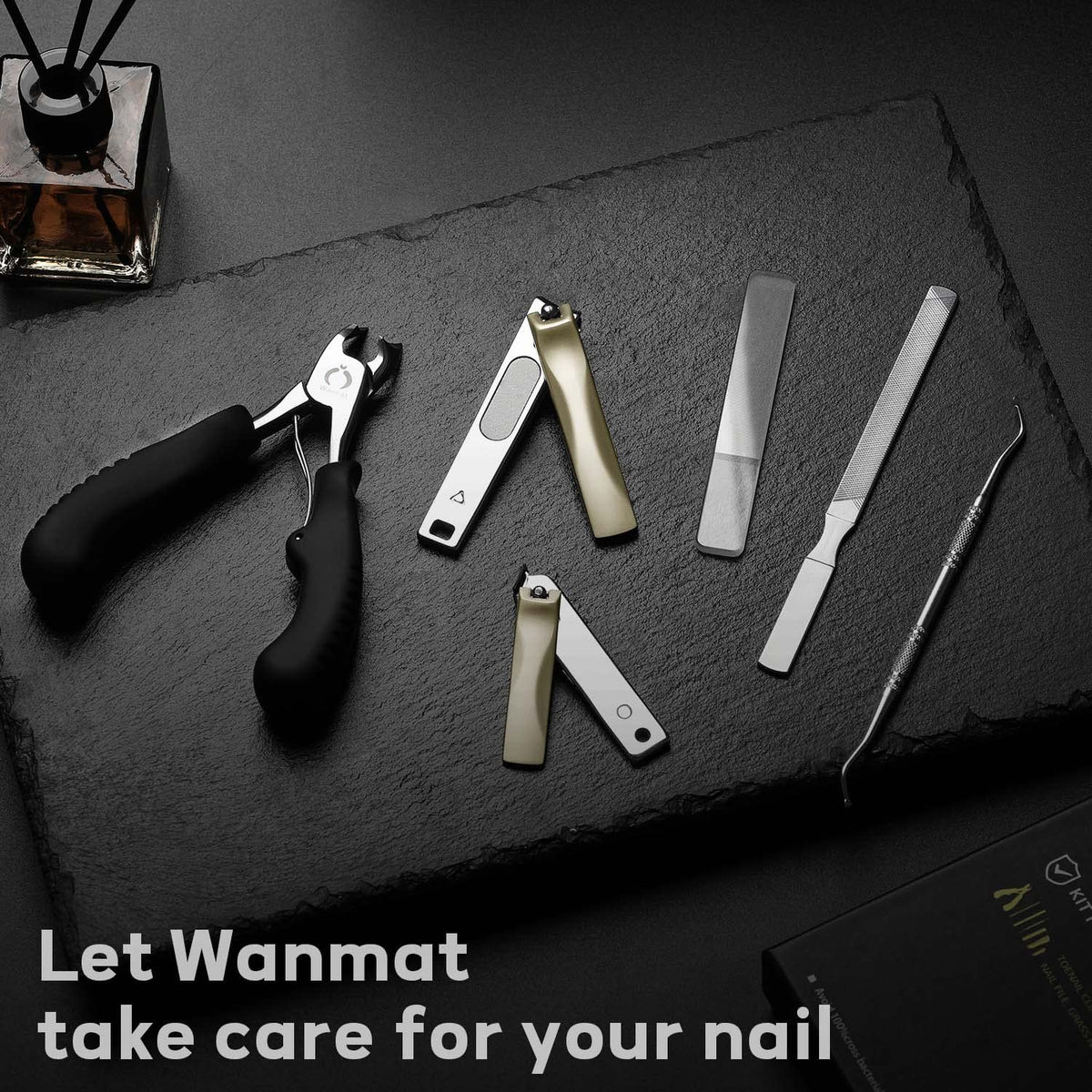 Detailed view of Wanmat toenail clippers blade edge